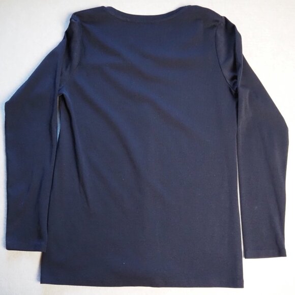 Uniqlo Women’s Blue V-Neck Sweater – Size Large – Pullover Long Sleeve - Picture 4 of 7